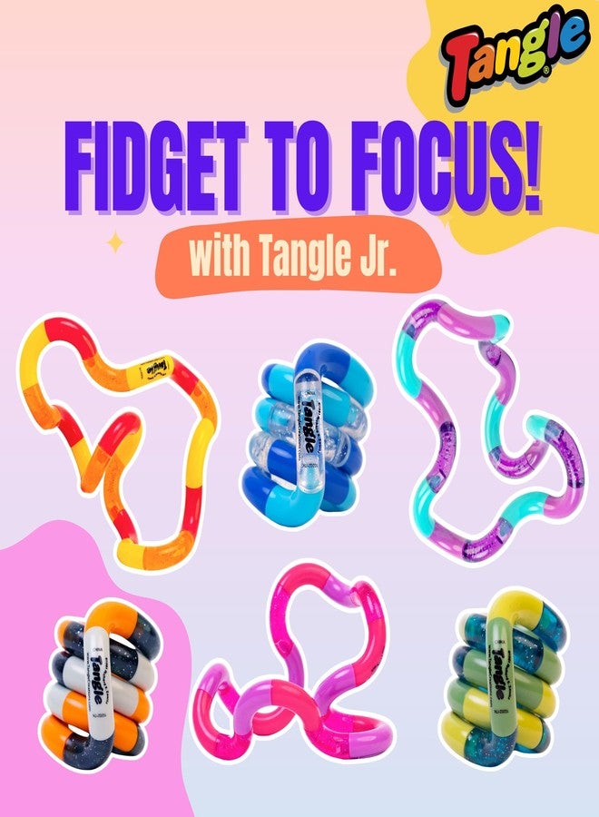 Tangle Jr Classic 6-Pack - Tangle Fidget Sensory Toys - Twisty Fidget Pack for Kids and Adults - Fidget Toy for School - Gift for Teens and Adults - Image 5